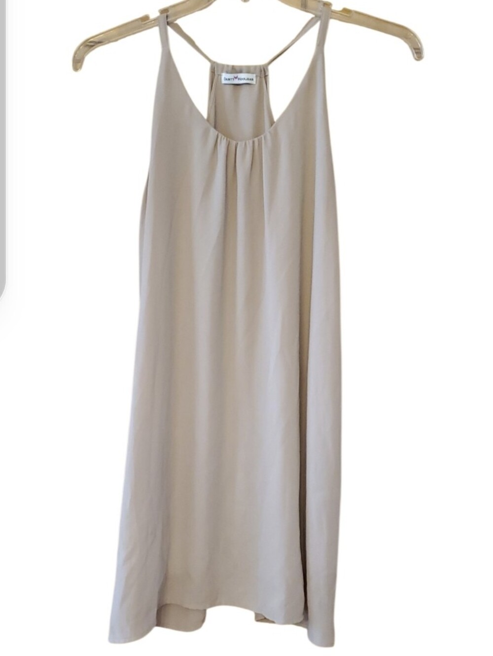 Dainty Hooligan Beige Slip Dress with Thin Straps Size Medium